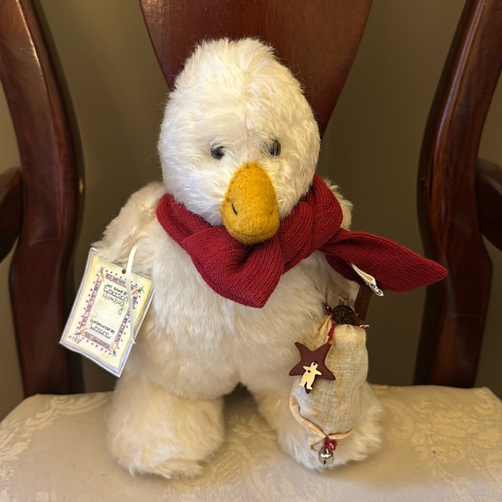 1997 handmade Bunnies by the Bay limited edition Emerson Humbug holiday duck NWT